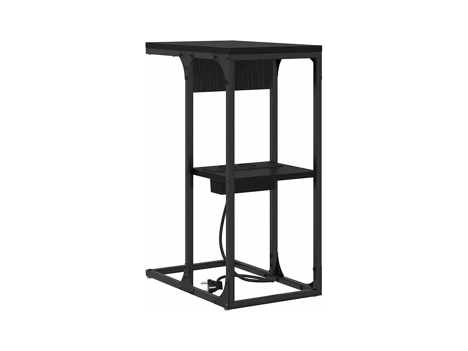 Mesa de Noche | Mesa auxiliar | Mesita de noche Roble negro 41.5x26x60.5 cm