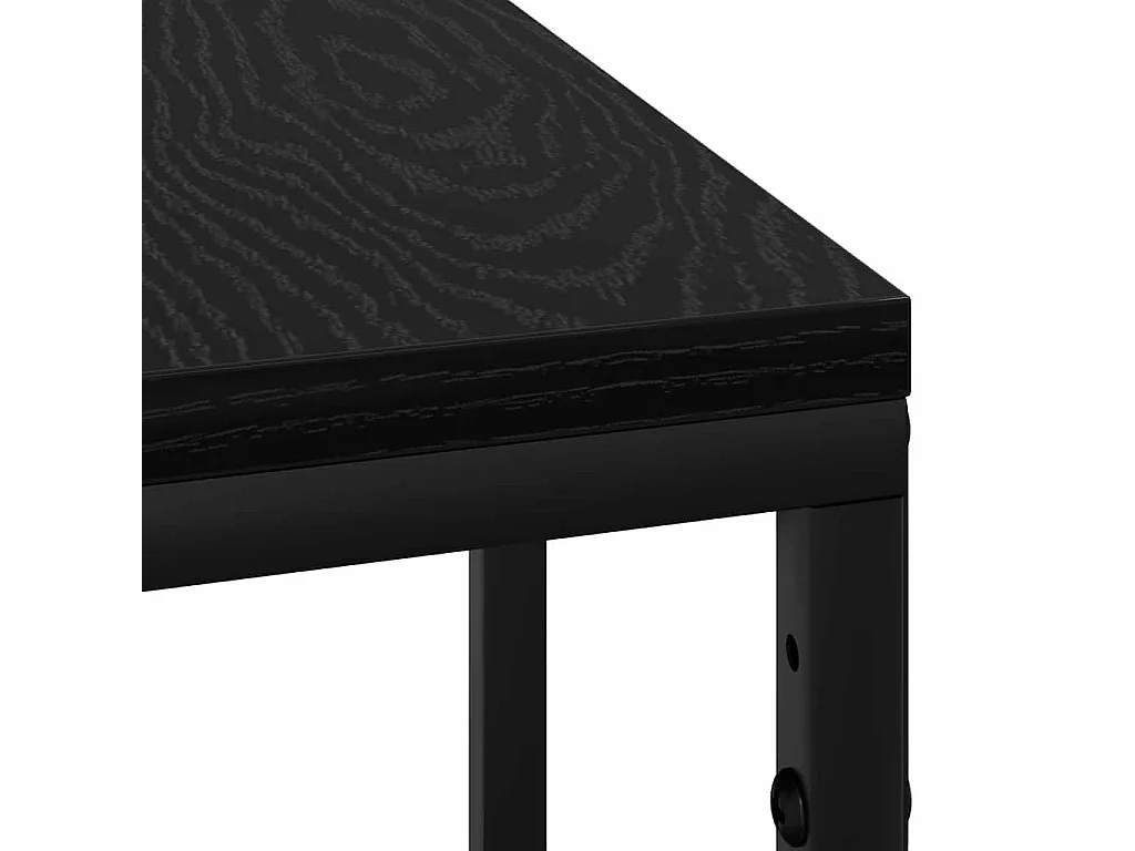 Mesa de Cabeceira | Criado-mudo Moderno Carvalho preto 41.5x26x60.5 cm