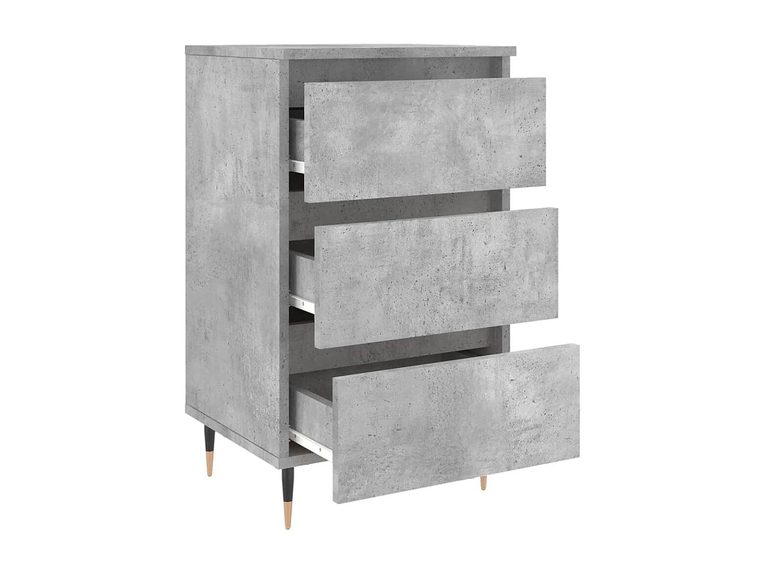 Mesitas de noche | Mesilla de noche 2 uds madera ingeniería gris hormigón 40x35x69 cm