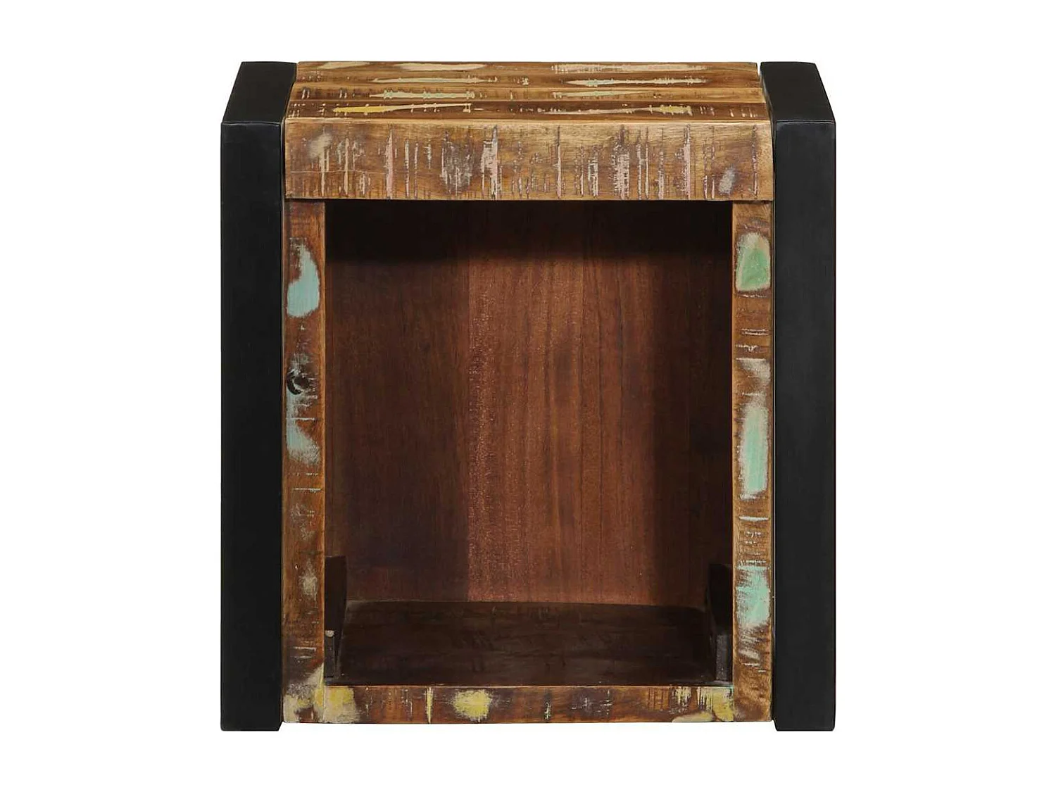 Nachttisch-Beistelltisch Mehrfarbig 40x35x40 cm Altholz Massivholz SHL87508