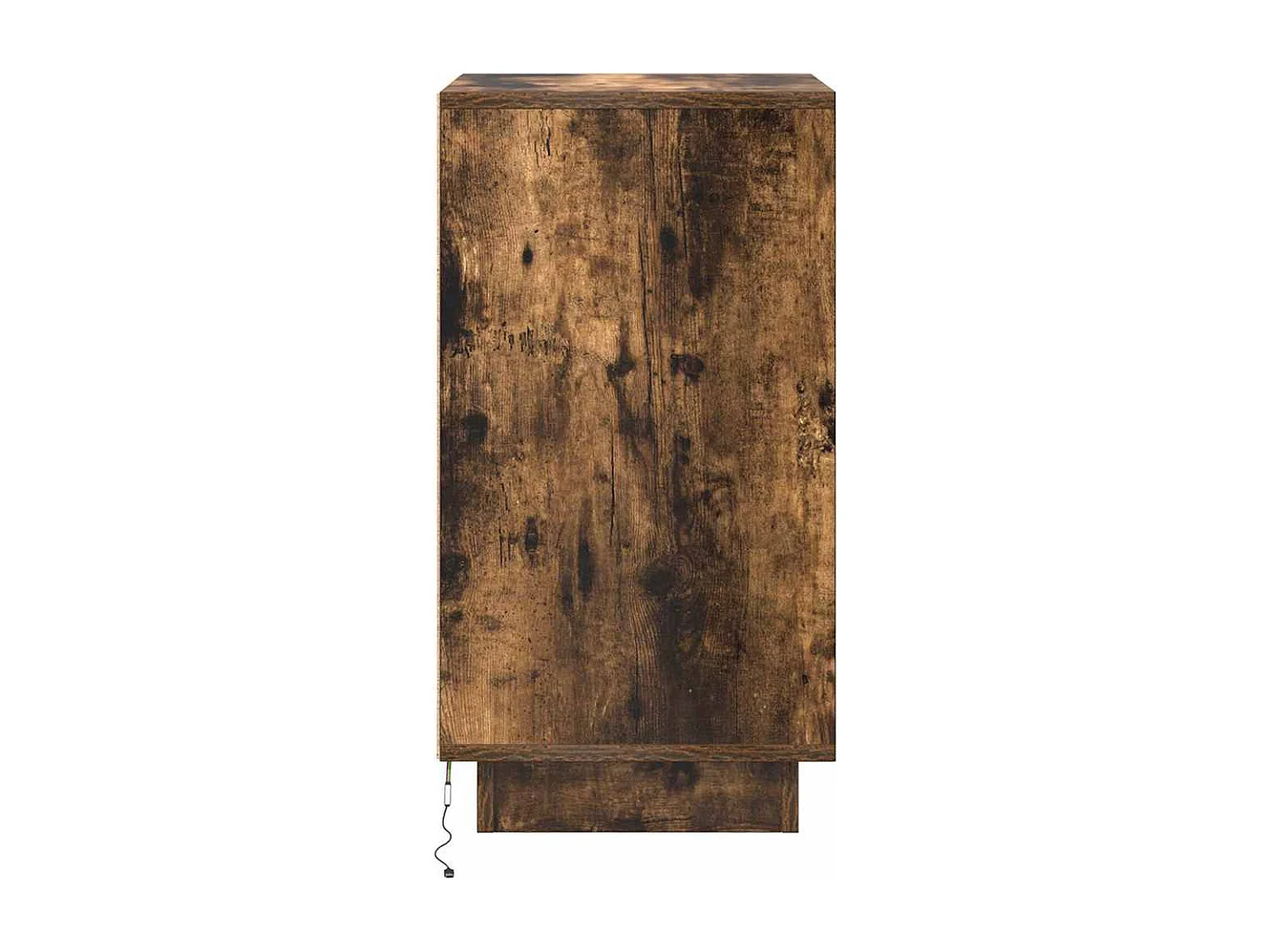 Mesilla de noche | Mesita de noche con luces LED roble ahumado 38x34x65 cm