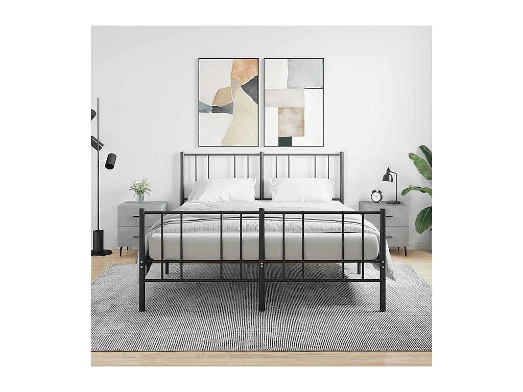 Mesita de noche | Mesilla de noche 2 uds. madera ingeniería gris hormigón 40x35x47,5cm