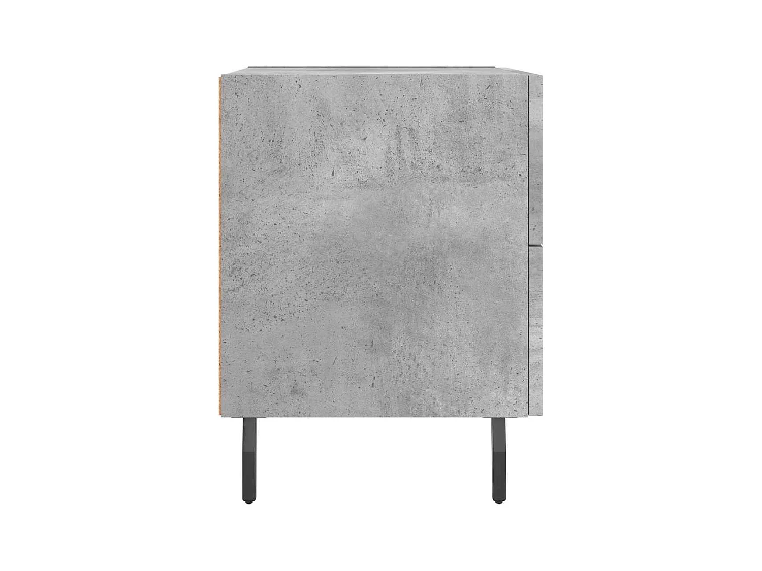 Mesita de noche | Mesilla de noche 2 uds. madera ingeniería gris hormigón 40x35x47,5cm