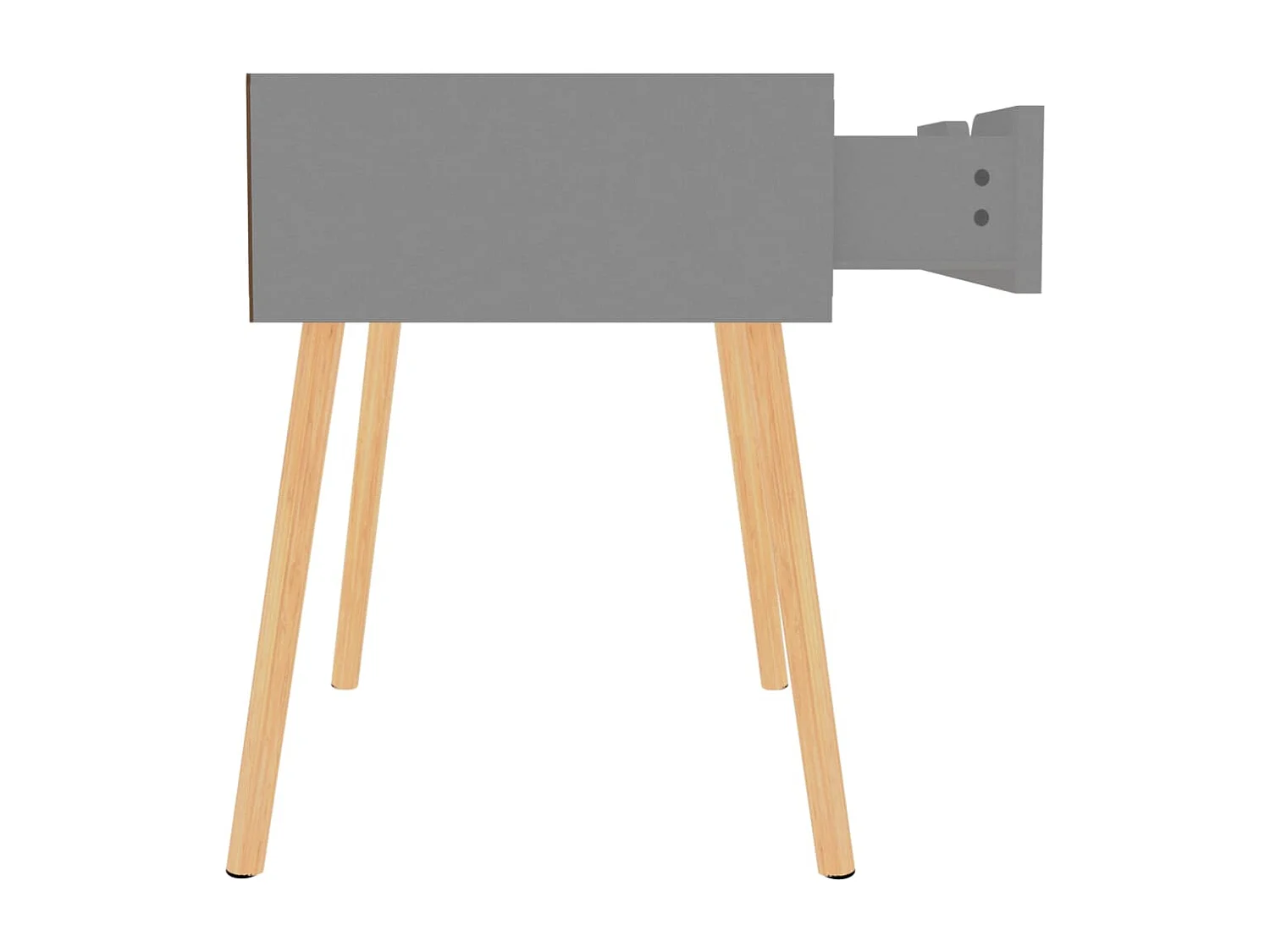 Nachttisch 2er Set-Beistelltisch Grau 40x40x56 cm Holzwerkstoff SHL42313