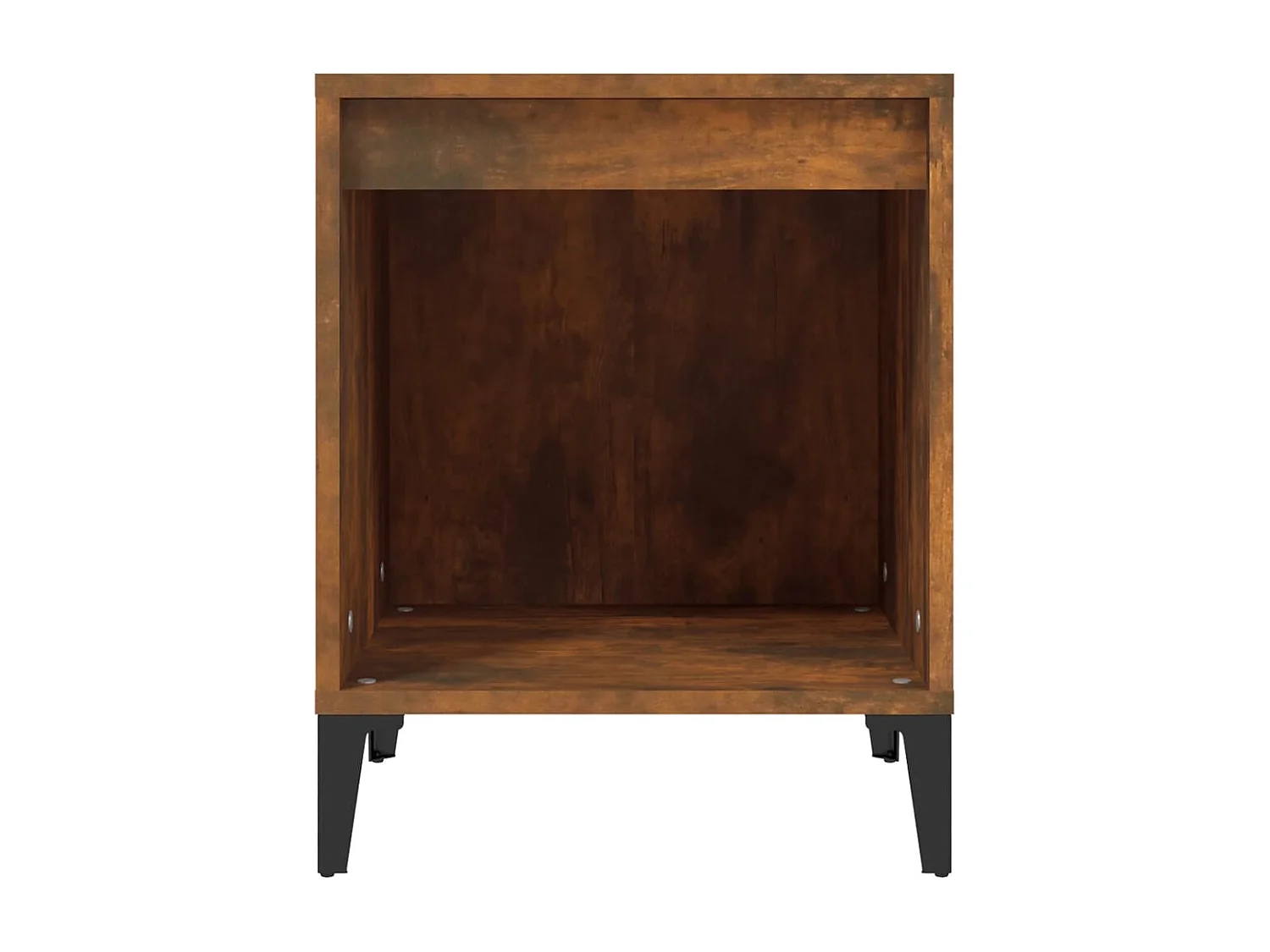 Tables de chevet lot de 2 avec compartiments ouverts Chêne fumé 40x35x50 cm