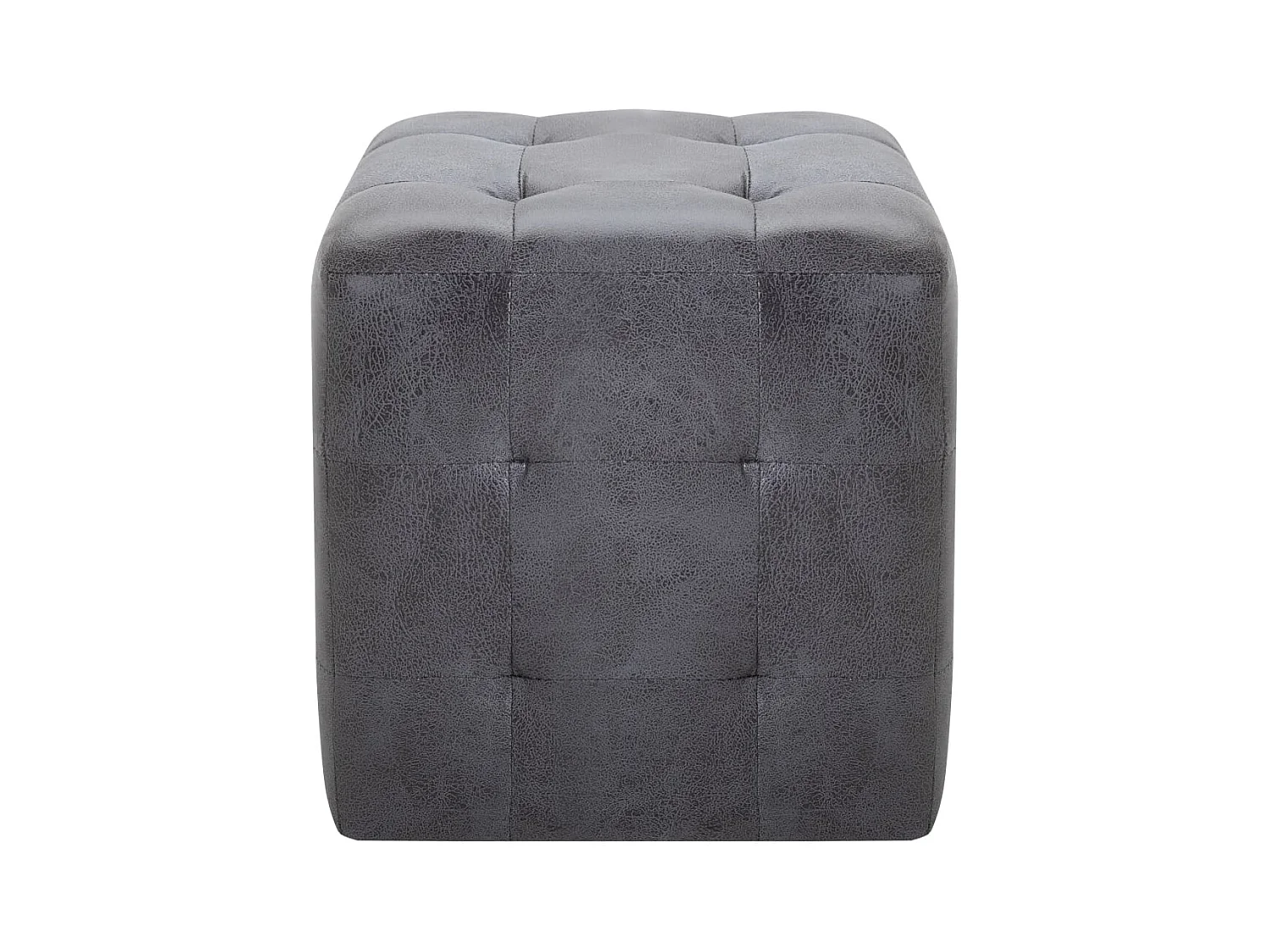 Mesitas de noche | Mesilla de noche 2 uds piel de ante artificial gris 30x30x30cm