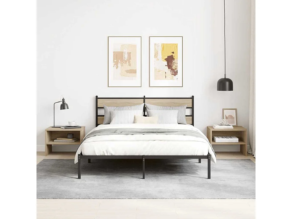 Nachttisch-Beistelltisch Sonoma-Eiche 40x30x30 cm Holzwerkstoff SHL96837