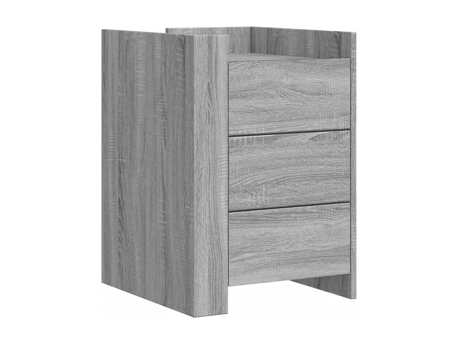 Mesita de noche | Mesilla de noche madera de ingeniería gris Sonoma 45x50x65 cm