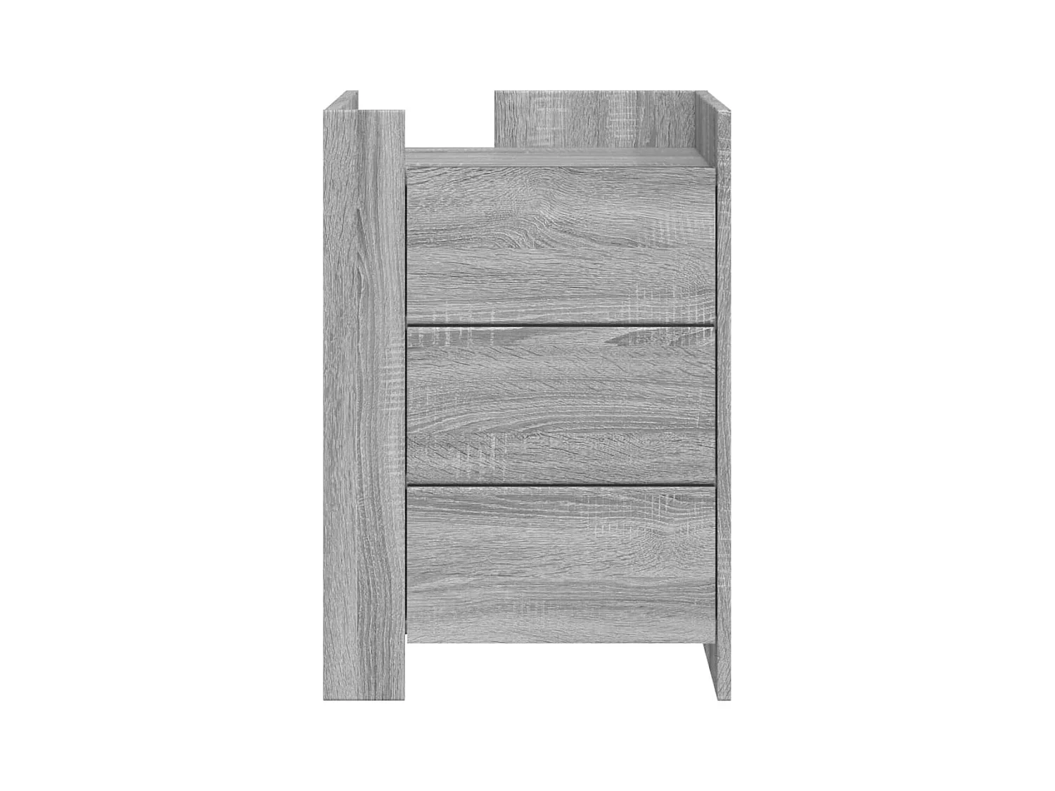 Mesita de noche | Mesilla de noche madera de ingeniería gris Sonoma 45x50x65 cm