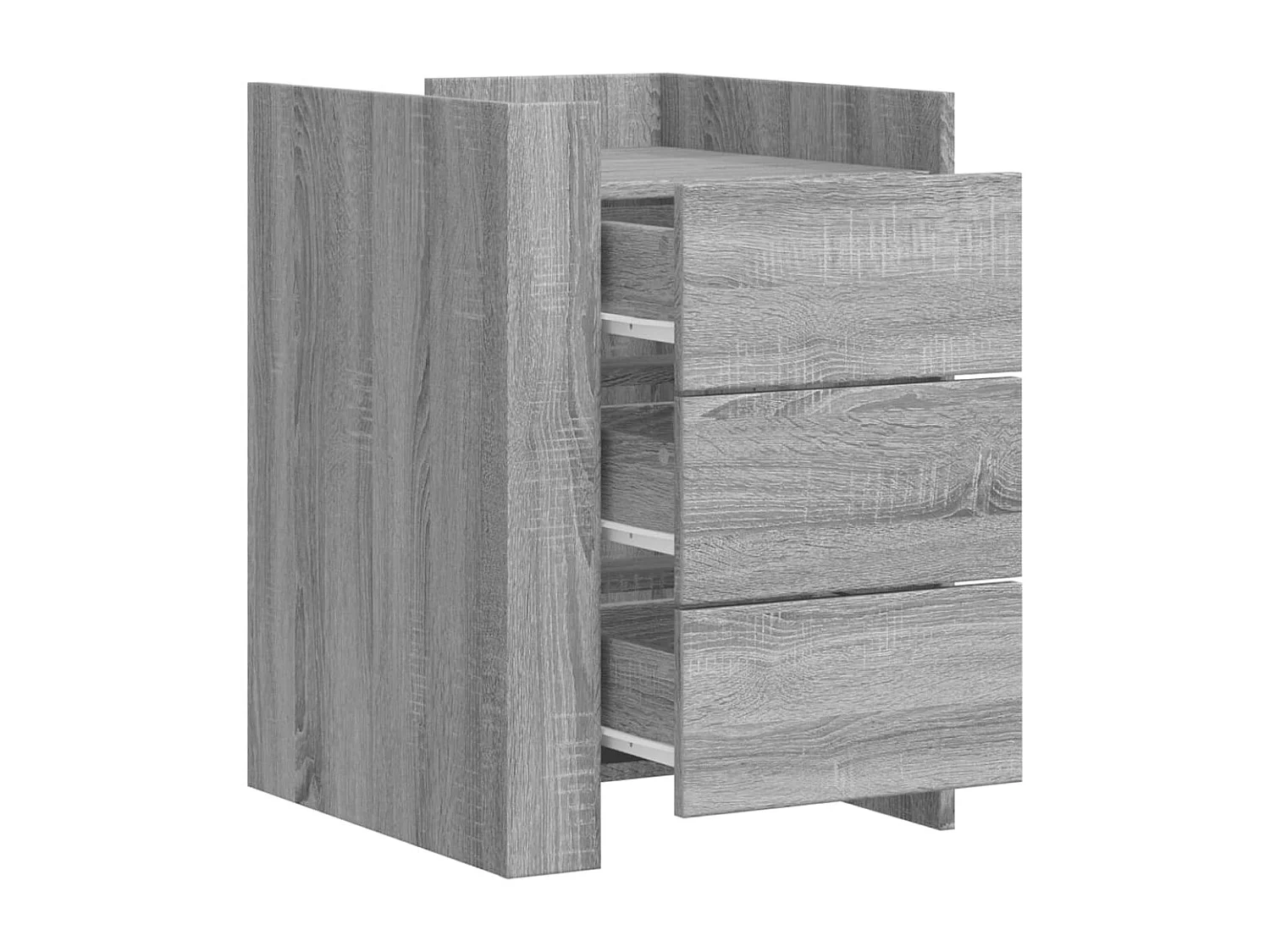 Mesita de noche | Mesilla de noche madera de ingeniería gris Sonoma 45x50x65 cm