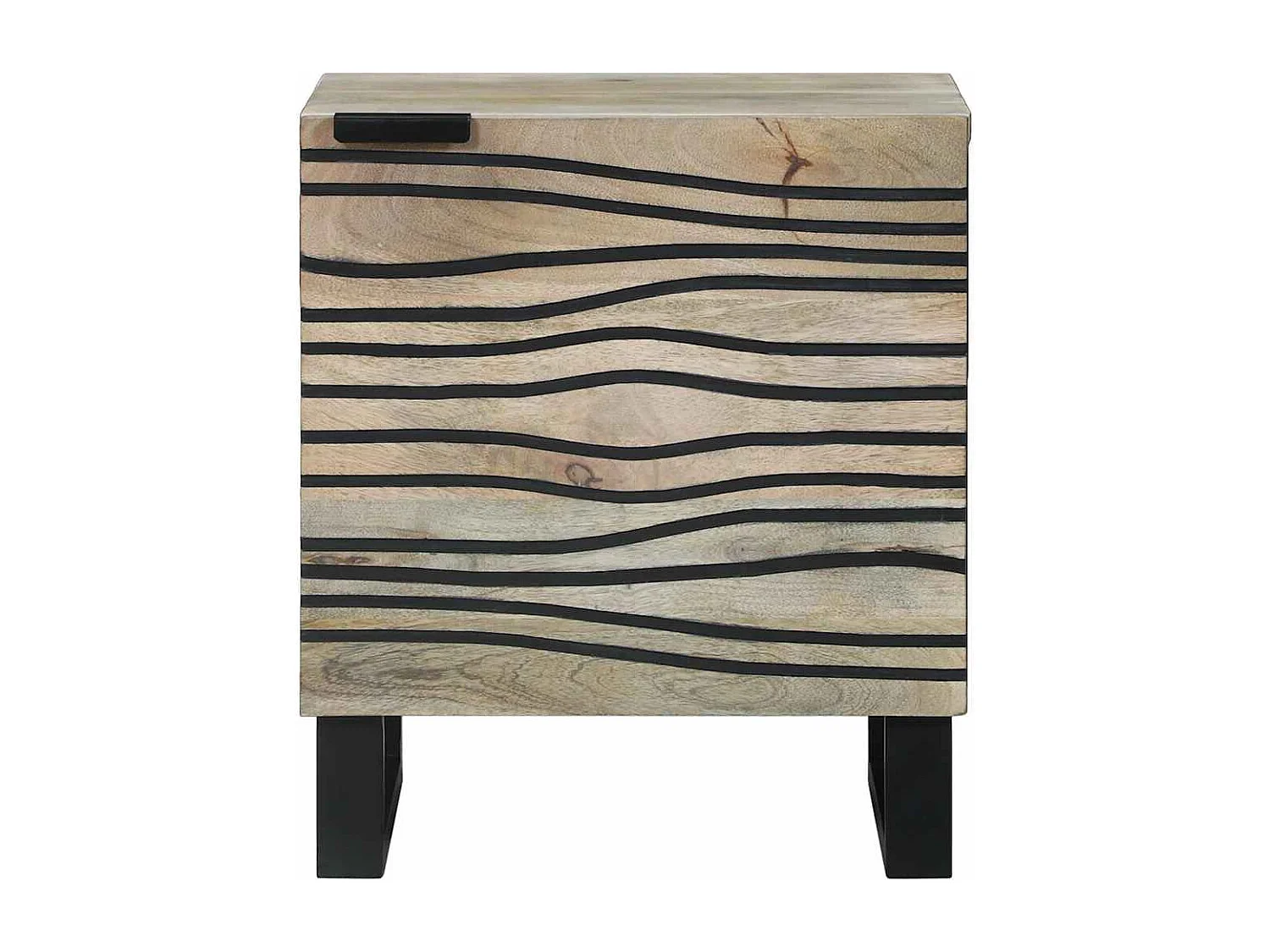Mesas de noche | Mesa auxiliar | Mesita de noche Natural 40x33x46 cm madera maciza de mango