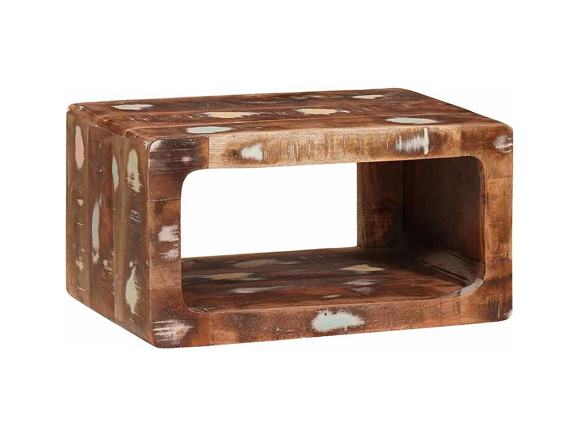 Table de chevet-Table d'appoint-Table de nuit 45x30x24 cm bois de récupération massif
