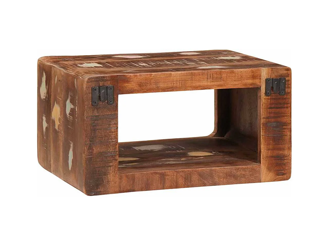 Table de chevet-Table d'appoint-Table de nuit 45x30x24 cm bois de récupération massif