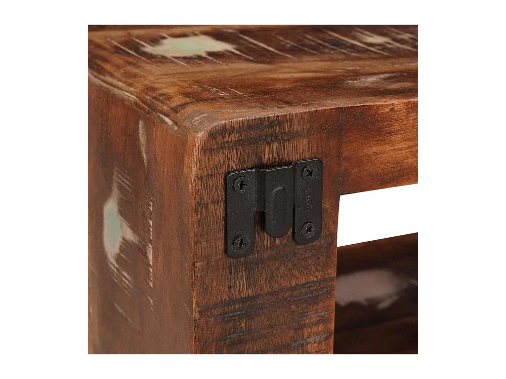 Table de chevet-Table d'appoint-Table de nuit 45x30x24 cm bois de récupération massif