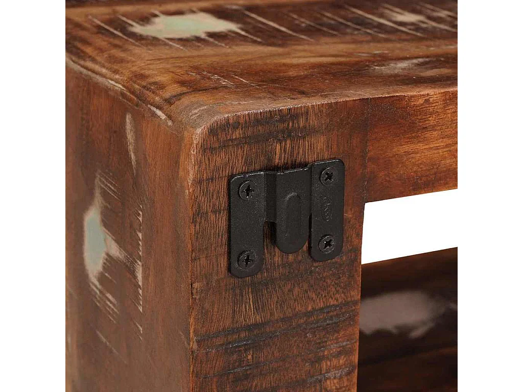 Nachttisch-Beistelltisch 45 x 30 x 24 cm Massives Altholz SHL78559