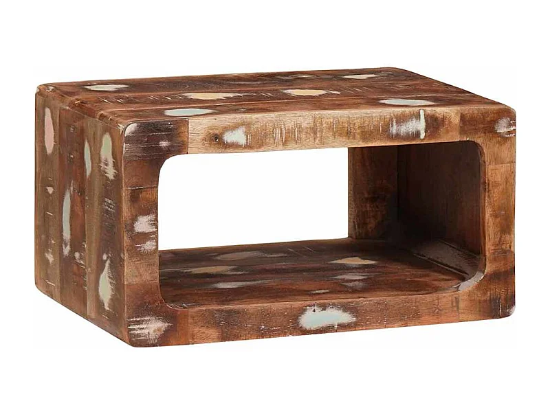 Nachttisch-Beistelltisch 45 x 30 x 24 cm Massives Altholz SHL78559