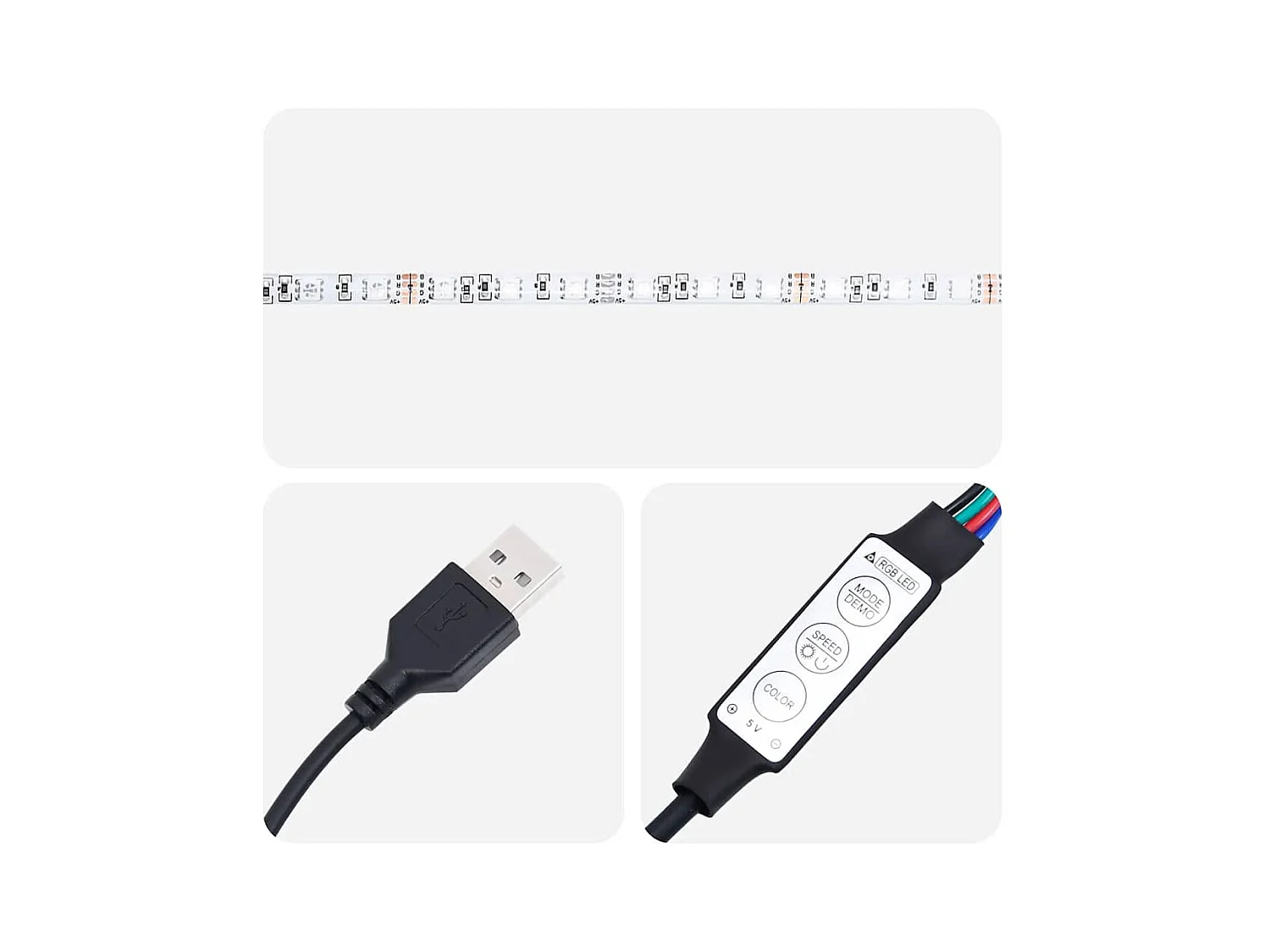 Mesita de noche | Mesilla de noche LED madera ingeniería blanco brillo 45x35x67 cm