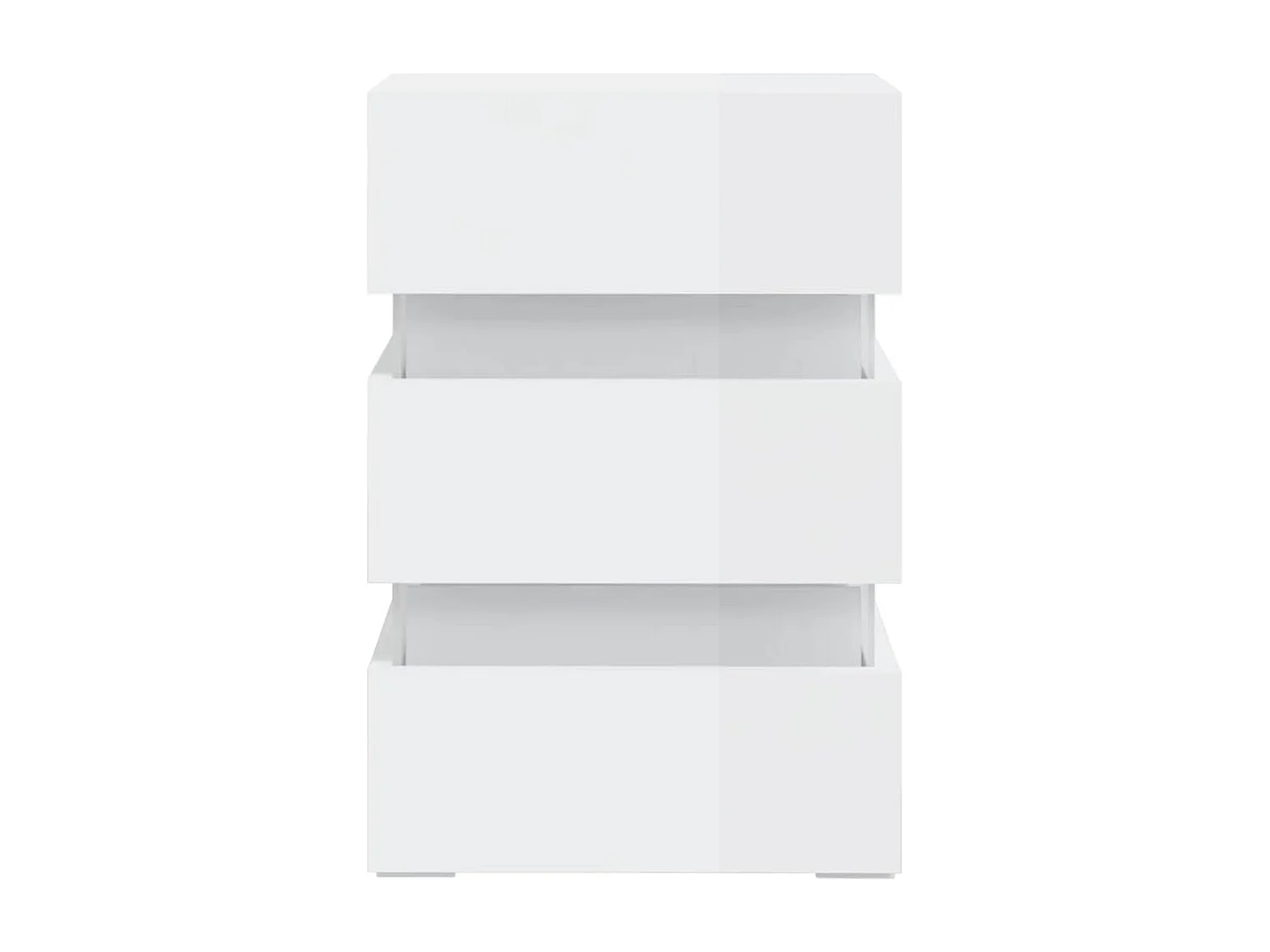 LED-Nachttisch Hochglanz-Weiß 45x35x67 cm Holzwerkstoff SHL89221