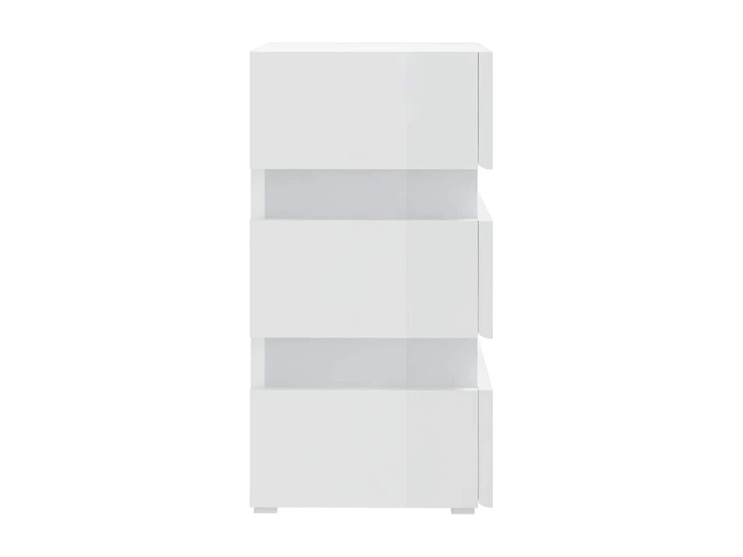 LED-Nachttisch Hochglanz-Weiß 45x35x67 cm Holzwerkstoff SHL89221