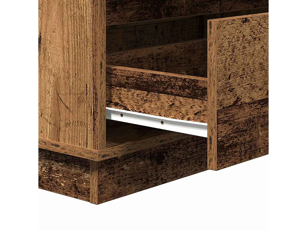 Mesita de Noche | Armario de Noche con cajón con Madera vieja 71x34.5x75 cm