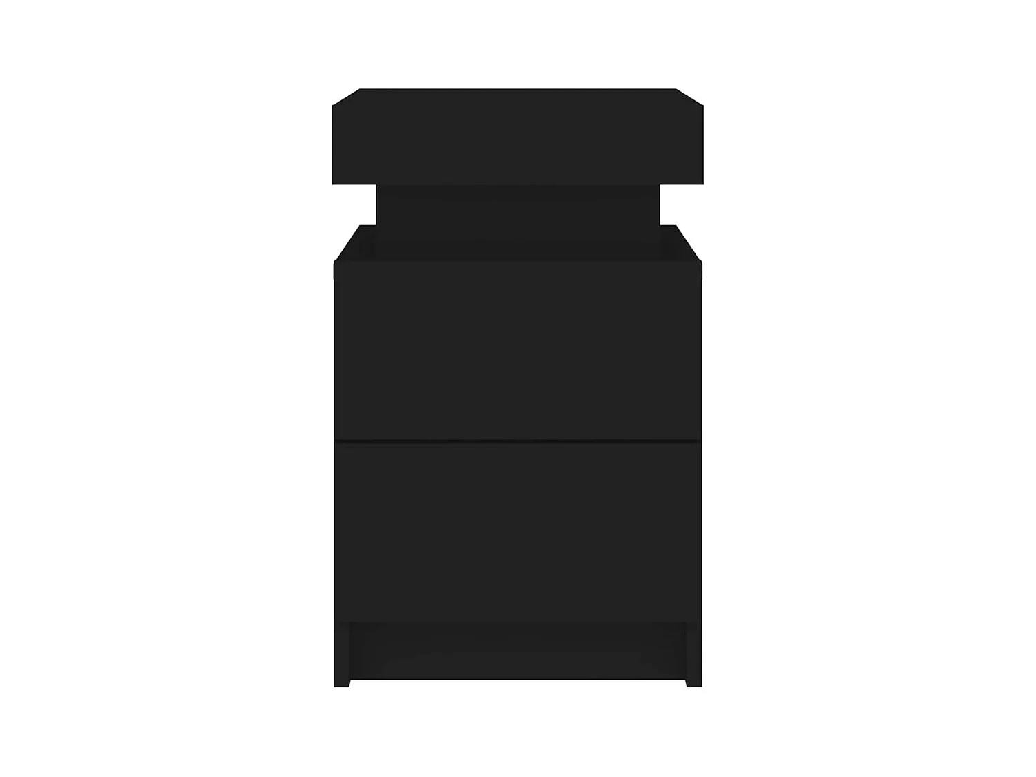 Mesitas de noche | Mesilla de noche con luces LED 2 unidades negro 35x39x55 cm