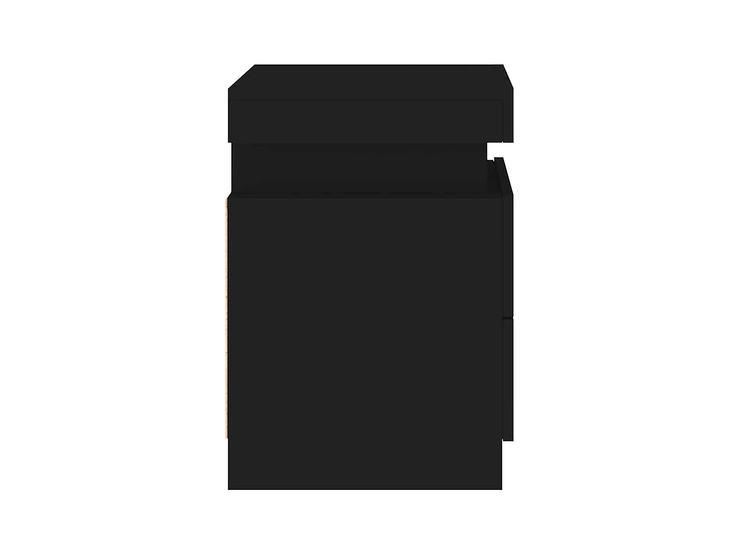 Mesitas de noche | Mesilla de noche con luces LED 2 unidades negro 35x39x55 cm