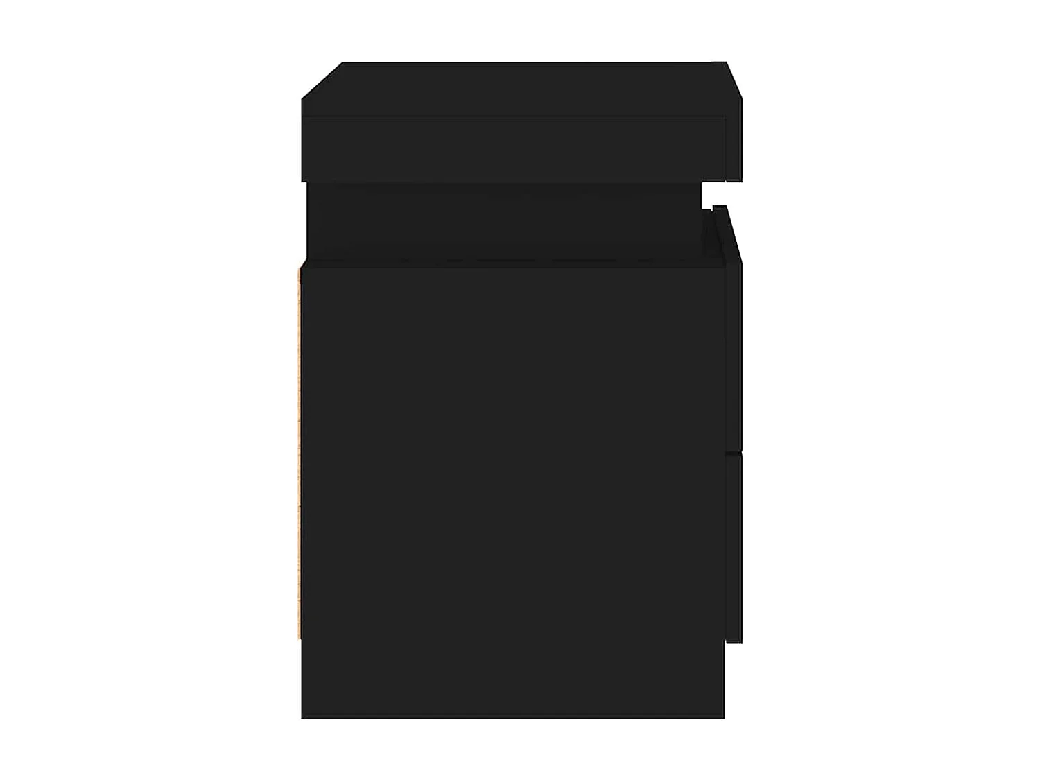 Nachttische mit LED-Leuchten 2er Set | Beistelltisch Schwarz 35x39x55 cm SHL6730