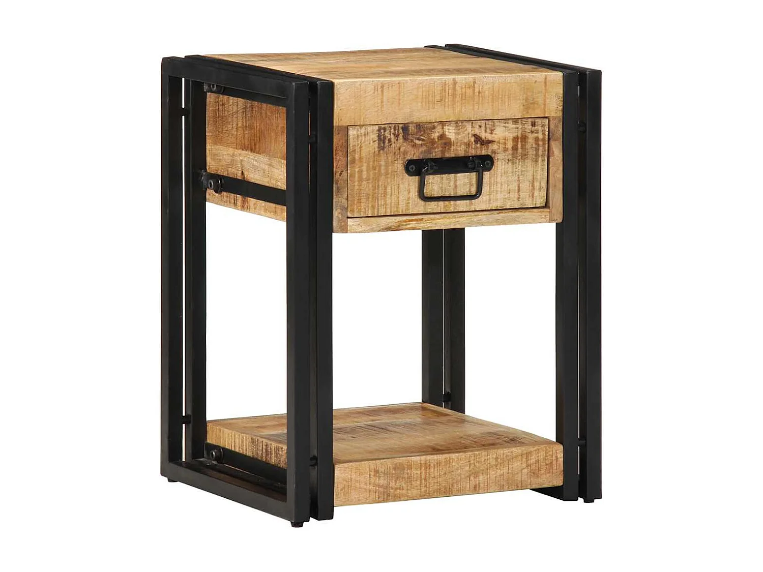 Mesita de noche | Mesilla de noche madera maciza de mango 40x35x50 cm