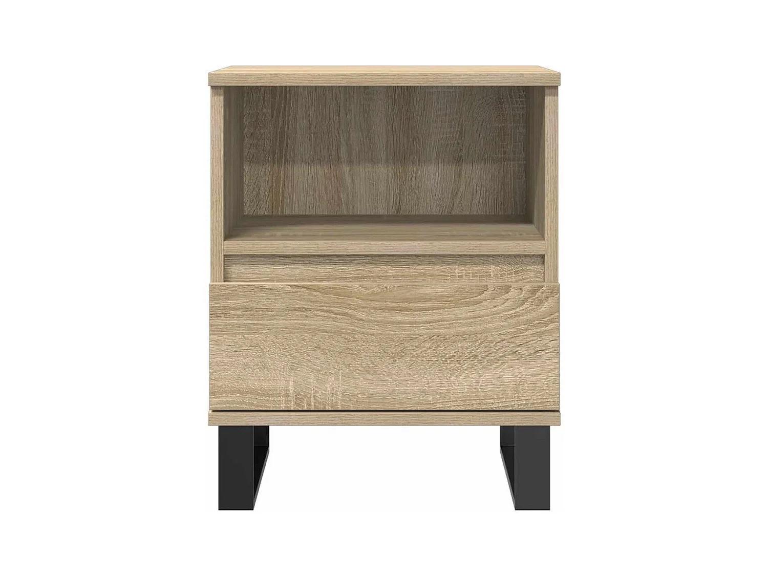 Mesitas de noche | Mesilla de noche 2 uds madera ingeniería roble Sonoma 40x35x50 cm