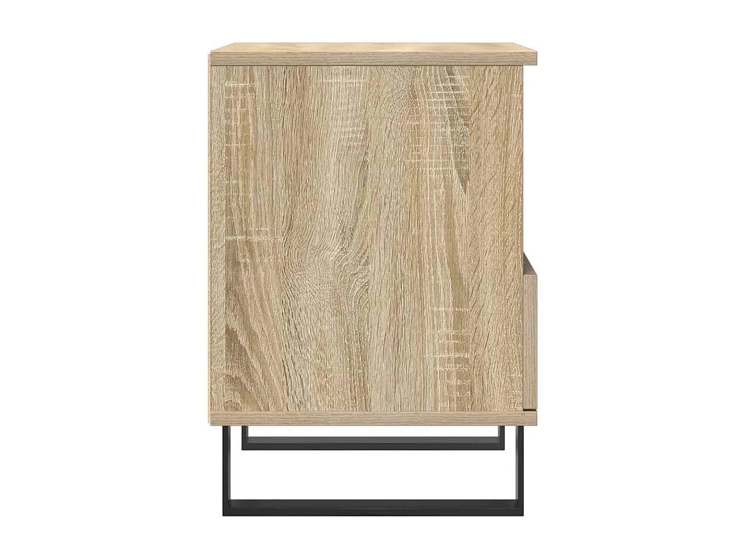 Nachttisch 2er Set-Beistelltisch-Nachttischkommode Sonoma-Eiche 40x35x50 cm Holzwerkstoff SHL13395