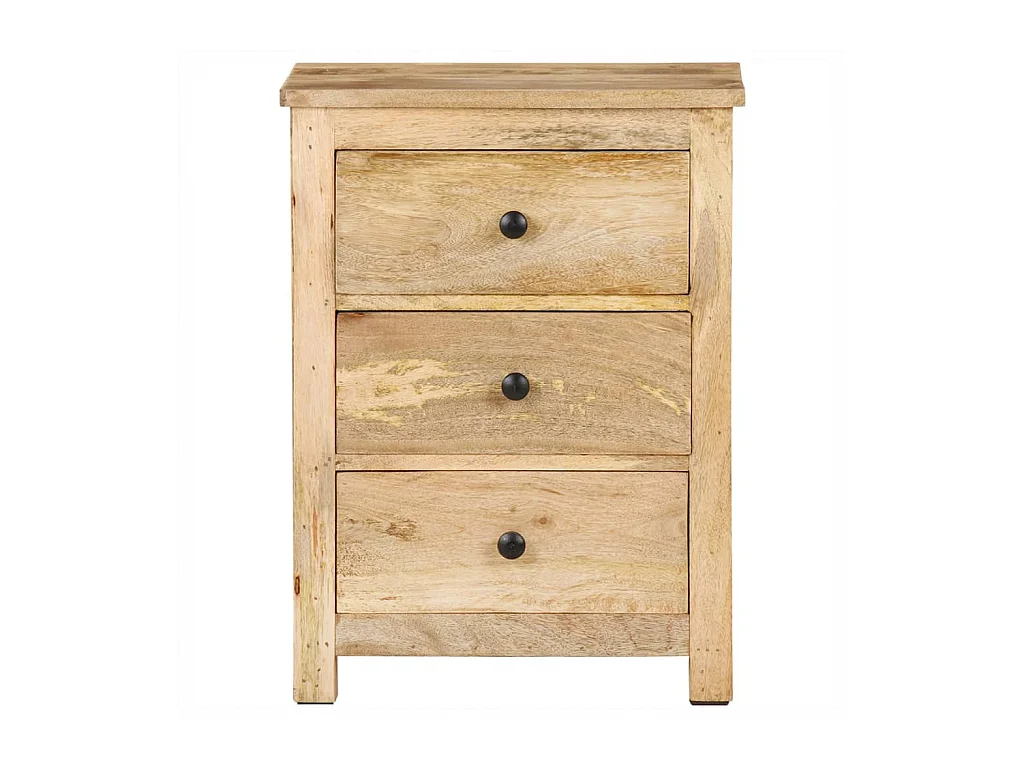 Mesita de noche | Mesilla de noche de madera maciza de mango 45x35x60 cm