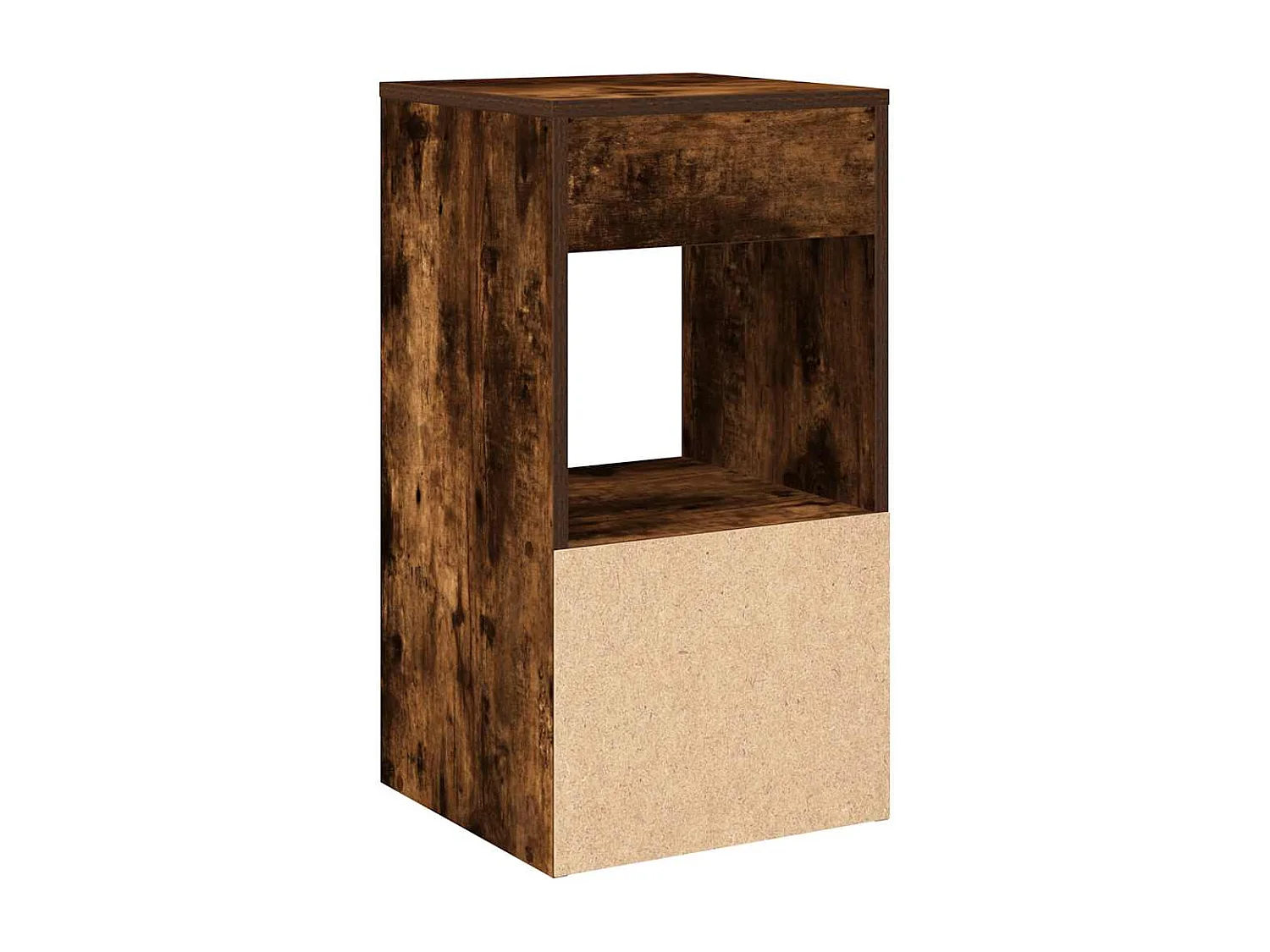 Nachttisch-Beistelltisch mit Schublade Räuchereiche 35x34x66,5 cm SHL71822