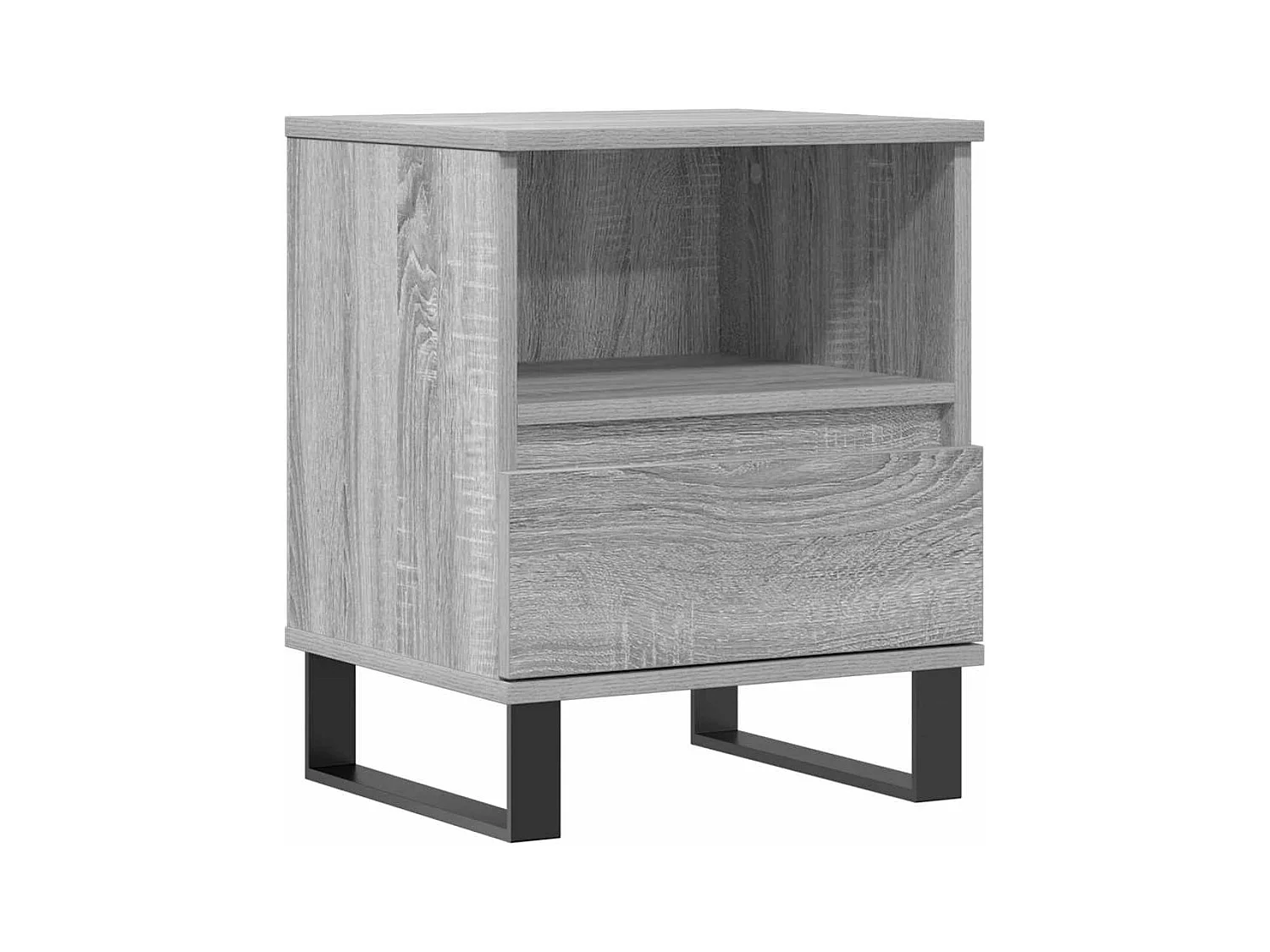 Mesita de noche | Mesilla de noche madera de ingeniería gris Sonoma 40x35x50 cm