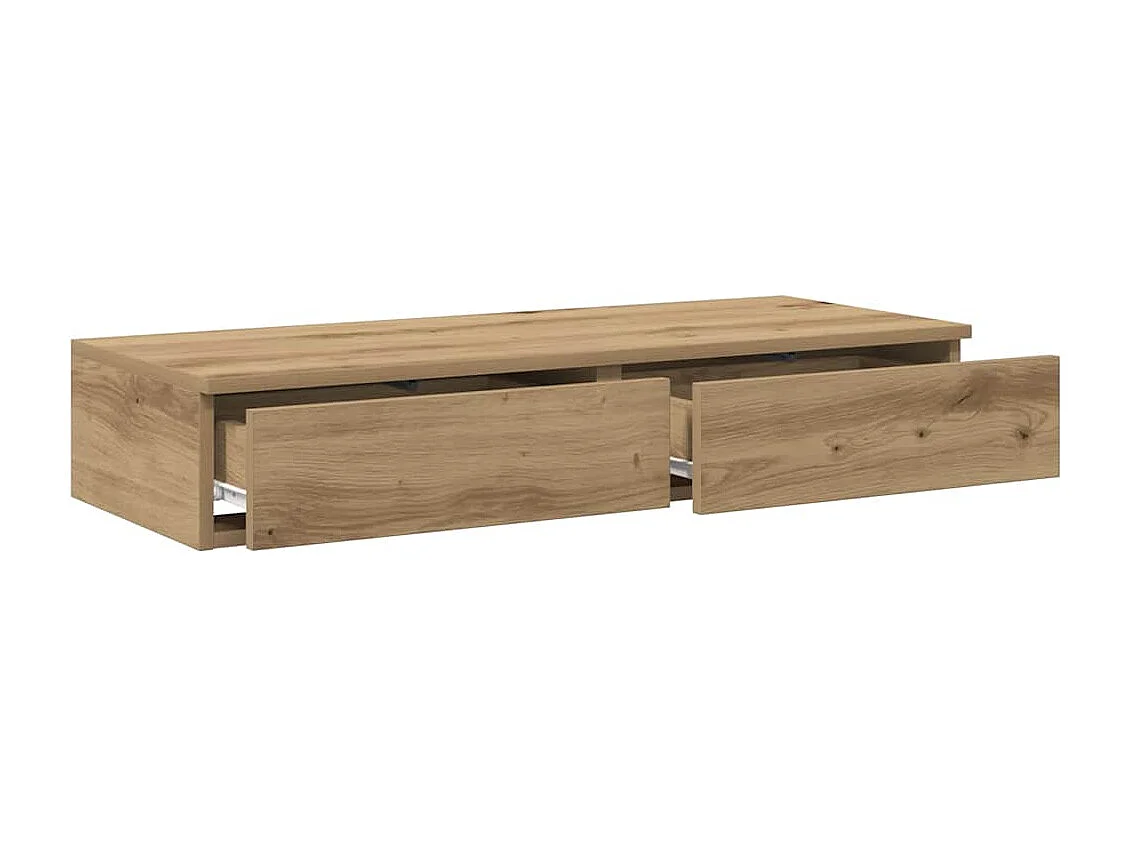 Gavetas de cama carvalho artisiano 100x36.5x16.5 cm