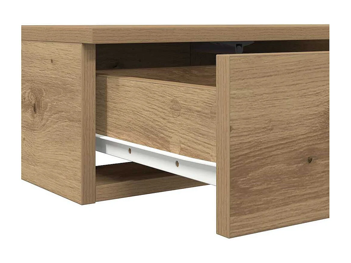 Gavetas de cama carvalho artisiano 100x36.5x16.5 cm