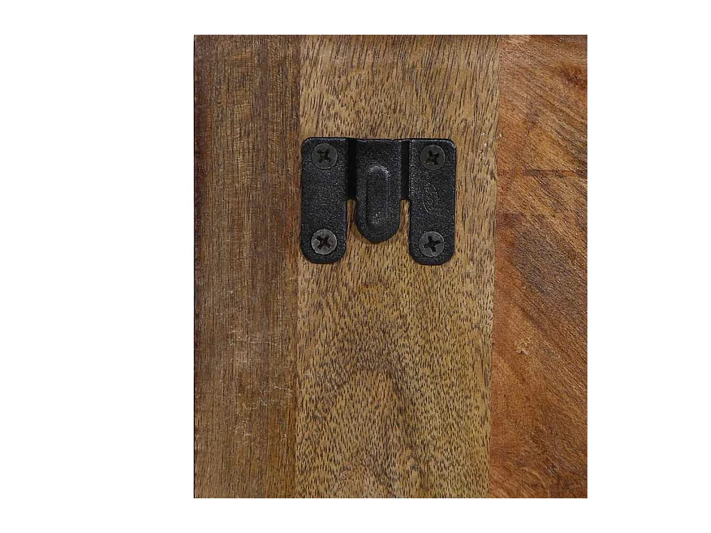 Mesa de Cabeceira | Criado-mudo Moderno multicor 50x27x50cm madeira maciça recuperada