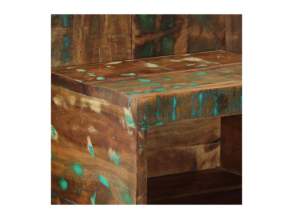 Mesilla de noche | Mesita de noche multicolor 50x27x50 cm madera maciza reciclada