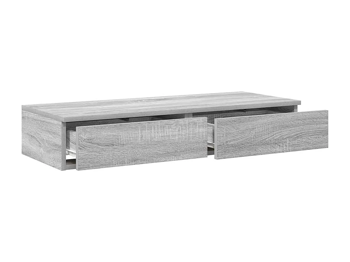 Gavetas de cama com gaveta Sonoma cinzento 80x36.5x16.5 cm