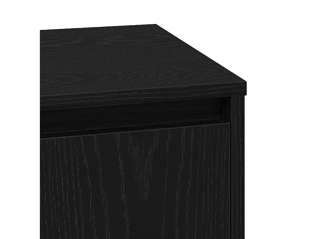 Nachttisch-Beistelltisch Schwarz Eichen-Optik 39 x 34,5 x 50 cm Holzwerkstoff SHL3969