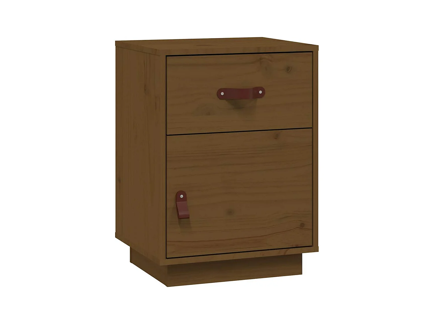 Mesita de noche | Mesilla de noche madera maciza de pino marrón miel 40x34x55 cm