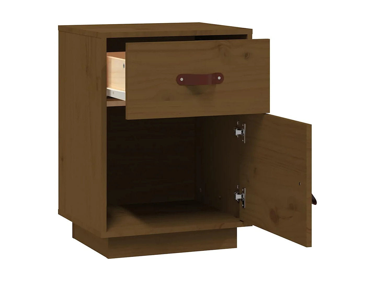 Nachttisch-Beistelltisch Honigbraun 40x34x55 cm Massivholz Kiefer SHL27068