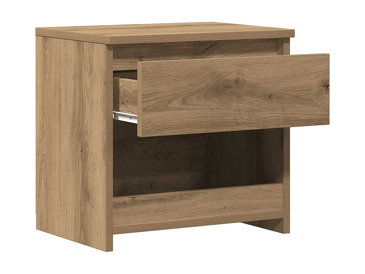 Table de chevet-Table d'appoint chêne artisanal 40x30x39 cm bois d'ingénierie