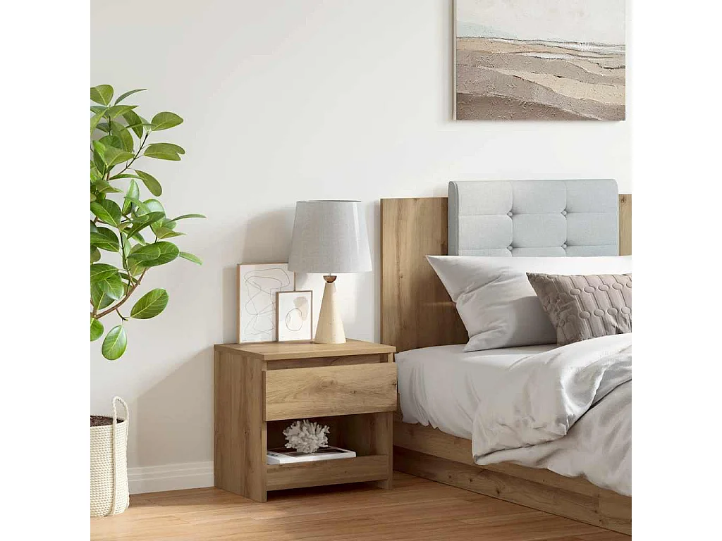 Nachttisch-Beistelltisch Artisan-Eiche 40x30x39 cm Holzwerkstoff SHL13006