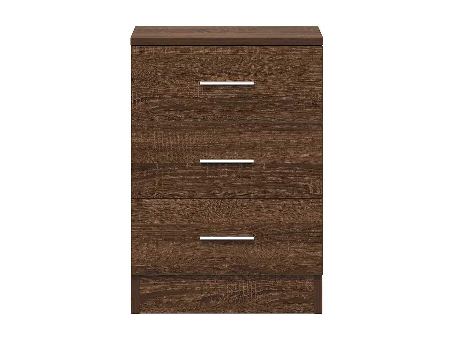 Mesita de noche | Mesilla de noche madera contrachapada marrón roble 38x35x56 cm