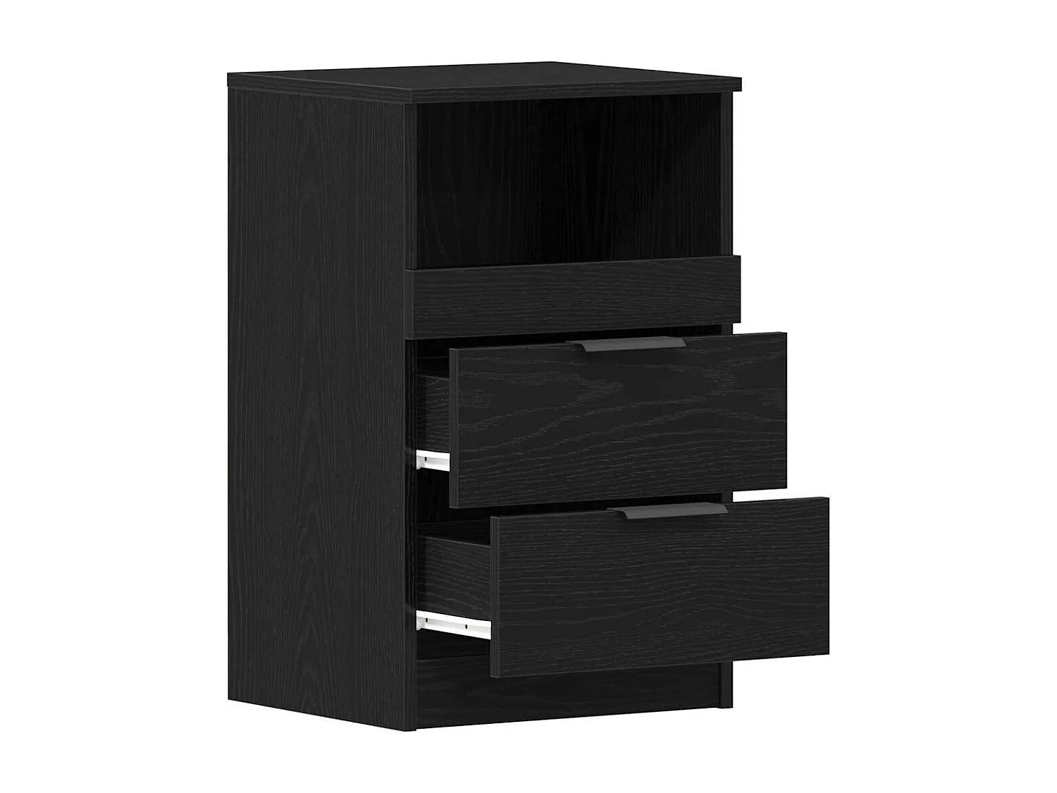 Nachttisch 2er Set-Beistelltisch Schwarze Eiche 40 x 35 x 65 cm Holzwerkstoff SHL79885