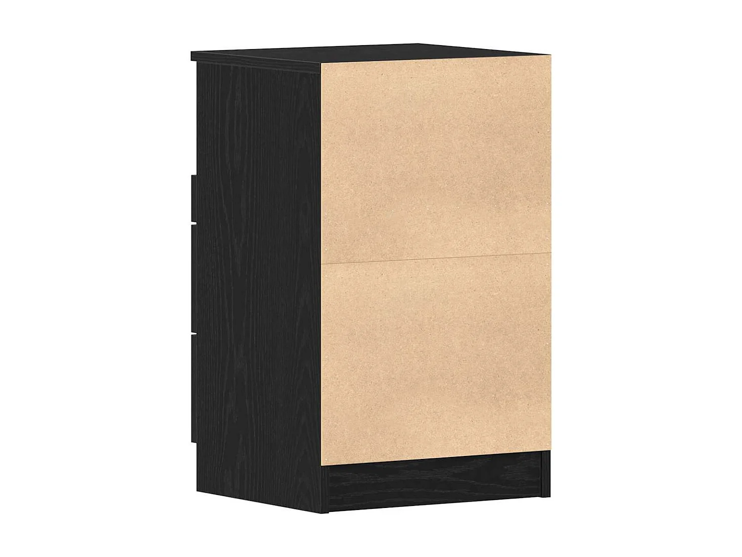 Nachttisch 2er Set-Beistelltisch Schwarze Eiche 40 x 35 x 65 cm Holzwerkstoff SHL79885