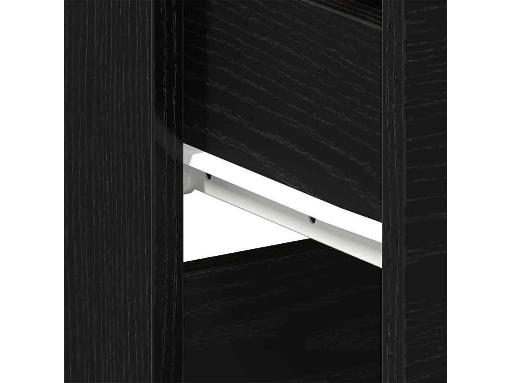 Nachttisch 2er Set-Beistelltisch Schwarze Eiche 40 x 35 x 65 cm Holzwerkstoff SHL79885