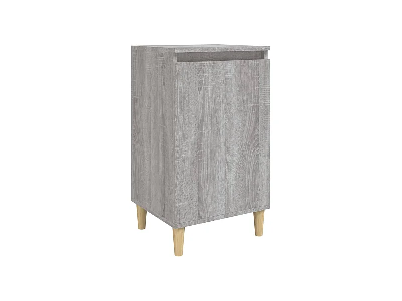 Mesita de noche | Mesilla de noche madera contrachapada gris Sonoma 40x35x70 cm