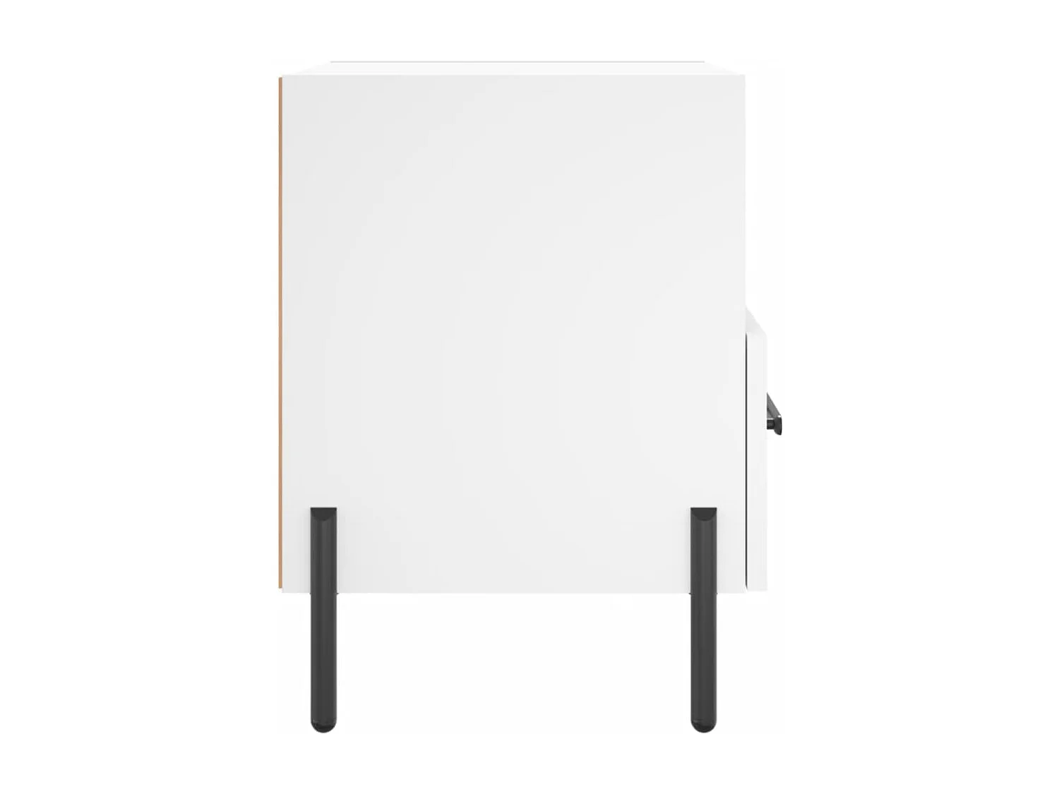 Nachttisch 2er Set-Beistelltisch-Nachttischkommode Weiß 40x35x47,5 cm Holzwerkstoff SHL46333