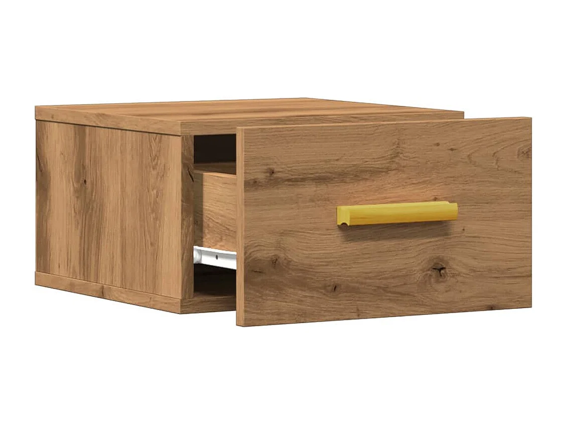 Nachttisch hängend 2er Set | Wand-Nachttische Artisan-Eiche 35x35x20 cm SHL16590